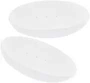 2Pcs Self Draining Ceramic Soap Dish Slip Soap Holder for Bathroom and Rvs Durable Matte Finish Soap Storage Tray for Home Use