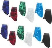 CATIEBYE 12pcs Guitar Finger Picks: Thumb Picks Ukulele Flat - for Banjo Acoustic Guitar Fingerstyle Harp and Bass Instrumentalists