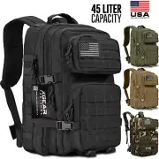 45L Large Military Tactical Backpack Army Molle Bag Rucksack 3 Day Assault Pack
