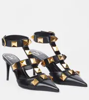 [Valentino Garavani] Valentino Garavani Roman Stud leather mules AU 7 black