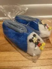 New Original VTG Disney Mickey Mouse Toddler Boy's Size 10 Plush Boot Slippers