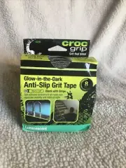 Croc Grip 1.9" X 16.4' Luminescent Glow-in-the-Dark Anti-Slip Grit Tape NIB