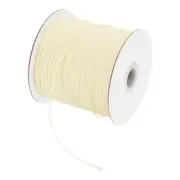 Beige 0.5mm Waxed Cord 175 Yard Wax Bead Thread String for Jewelry Making