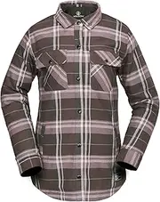 [Volcom] Women's Flannel Snowboard Ski Winter Hooded Shirt Jacket