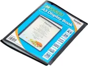 Tiger A5 Black Display Book 20 Pocket Presentation Folder With Plastic Pockets