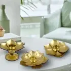Unique Gold Candlestick Stand Rust-proof Desktop Candle Cup Restaurant