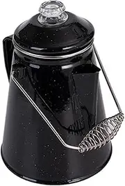 Eigell Coffee Percolator Enamel Tea Kettle Water Pot for Campsite RV Gatherings Picnic Trips