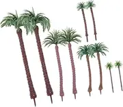 10 Pcs Landscape Model Tree Sand Table Model Accessories Palm Miniature Palm Tree Decor Model Palm Trees Artificial Palm Tree Fake Palm Trees Miniature Palm Tree Palm Leaves Green