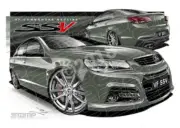 Holden Commodore VF VF SSV REDLINE VF SSV REDLINE PRUSSIAN STEEL CHROME A3 FRAME
