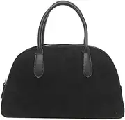 [EMGILL] Trendy Suede Tote Bag for Women Retro Top Handle Purse Shoulder Bag Minimalist Fall Winter Suede Handbag