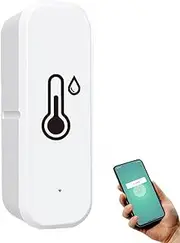 WiFi Temperature Monitor | Smart Humidity Temperature Sensor | High Precision, Data Storage Export, Remote Control, Household Accessories, App Alert for Bedroom