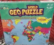 World Geo Puzzle Geotoys Fat Brain Shaped Earth Globe Educational Toy 68 Pieces