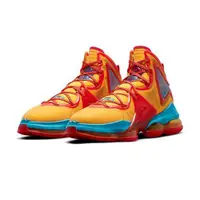 在飛比找ETMall東森購物網優惠-Nike LeBron 19 男 橘紅 氣墊 避震 運動 籃