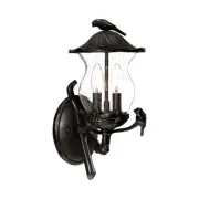Acclaim Lighting 7551 Black/Clear Avian 2-Light 16.5"H Outdoor Wall Sconce