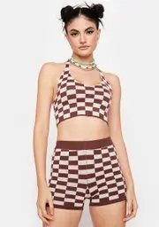 Mocha Lucky Me Checkered Set