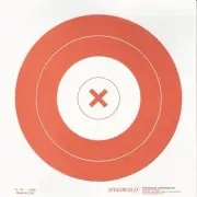 G-N [AY-N] 20cm [8"] Archery Target, 5cm [2"] Center RIng with Red "X" (Qty. 50)