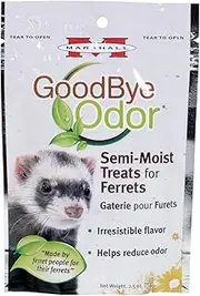 Marshall Pet Products Goodbye Odor Natural Odor Reducing Semi Moist Chew Treat Supplements with Chicken Flavor, for Ferrets, 2.5 oz