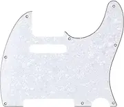 Musiclily Pro 8-Hole Guitar Tele Pickguard for JPN Made Fender Japan Telecaster, 4Ply White Pearl