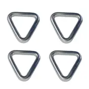 Stainless Steel Formed Welded Triangle Ring Buckle 3/16" x 1", 500 Lbs Cap. 4 PC