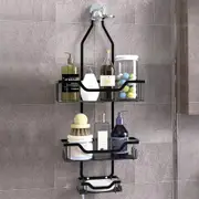 3 Tier Bathroom Shower Caddy Steel Hanging Rack Shampoo Storage Shelf Black