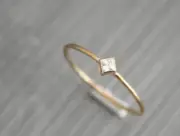 Classic Simple Solitaire Ring In 935 Solid Argentium Silver With Lab Created CZ