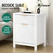 ALFORDSON Bedside Table Nightstand Side Storage 2 Drawers Cabinet White
