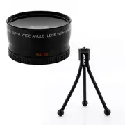 58mm 0.45x Wide Angle Lens + Macro + tripod for Canon Vixia HF S10 Camcorder,NEW
