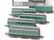87506 Marklin Z-SCALE SNCB Belgian RR Old Era 3 axle 5 CAR SET, close couplers
