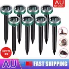 10x Solar Snake Repeller Solar Ultrasonic Pest Mole Rodent Rat Possum Repellent