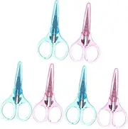 DOITOOL 3sets 2pcs Craft Scissors with Protective Case Ergonomic Design for Comfortable Control Lightweight Portable Embroidery Scissors for Sewing DIY and Cutting 2pcs*3