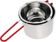 Generic 1set Stainless Steel Chocolate Fondue Pot Hiking Picnic Cookware Portable Melting Pot for Butter Cheese