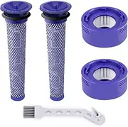 [BOOC] Washable Vacuum Filter Replacement Kit for Dyson Dyson V8+, V8, V7 Absolute Animal Motorhead Vacuums, 2 HEPA Post Filter, 2 Pre Filter, Replaces Part # 965661-01 & 967478-01 (2 Set)