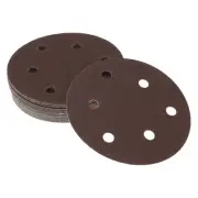 Sandpaper Round 125x125mm 80 Grit 20 Pcs Red Hook & Loop Sanding Sheets