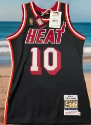 MITCHELL & NESS AUTHENTIC TIM HARDAWAY S MIAMI HEAT JERSEY $250 RETAIL BLACK