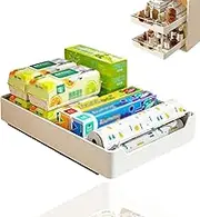 Kitchen Cabinet Organizer Pull Out Drawers White Slide Out Drawer for Cupboard Easy Installation Without Drilling 30cm Width