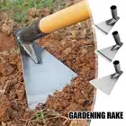 Steel Hardened Hollow Hoe Handheld Weeding Rake Planting Farm Garden Tools