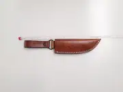 6" FIXED BLADE KNIFE Vertical Holster Handmade Belt Loop Leather Knife Sheath