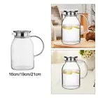 Glass Pitcher, Heat Resistant Borosilicate Jug, Fridge Water Jug, Beverage for