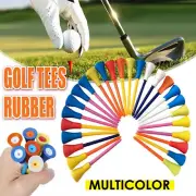 Golf Tees Rubber Cushion Top Tee Golf Tray Ball Socket Set Multi Color Durable