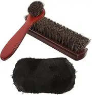 ERINGOGO 1Set Horsehair Shoe Brush Multi Functional Polishing Kit for Shoes Car Brushes with Ergonomic Grip Natural Horsehair for Gentle Cleaning and Shine