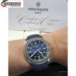 高端精品 百達翡麗 PP AQUANA 5168G 藍面 手雷 海底探險 白K金 42MM 2019年 98新