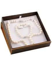 Splendid Pearls Silver 8-9mm Freshwater Pearl Set