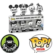 Disney - Mickey and Friends (Black & White) Pop! Vinyl Figure 4-Pack "New"