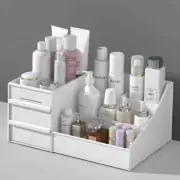 1pc White New Drawer Makeup Storage Box Dormitory Finishing Plastic Shelf Cos...