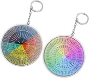 [LIFKOME] 2pcs Feeling Wheel Keychain Portable Emotion Wheel Pendant for Metal Keyring Decor for Bags and Keys Present