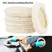 6X 7Inch Wool Buffing Polishing Pads Car Cleaning Buffer Gross Polisher Tools[