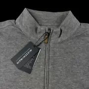 Mizzen + Main Qtr Zip Performance Stretch Napa Zip Pullover Sweater Large Gray