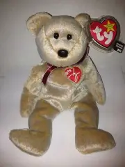 TY SIGNATURE BEAR BEANIE BABY 1999 RETIRED NEW STUFFED TOY!
