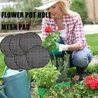 50PCS Flower Pot Hole Mesh Pad Bottom Mat Breathable Drainage Gasket Net Black