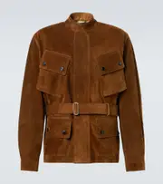 [Dunhill] Dunhill Belted suede field jacket AU 93 brown